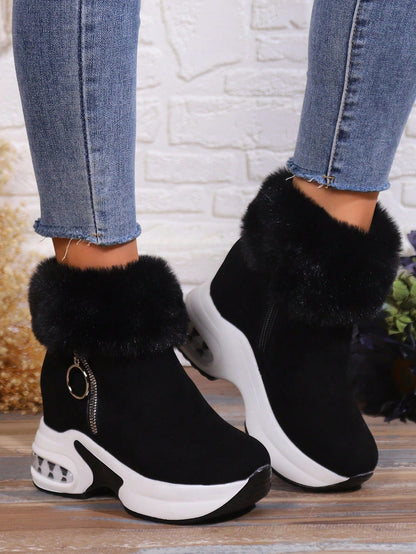 Noor™ | Comfortabele Platform Boots met Imitatiebont