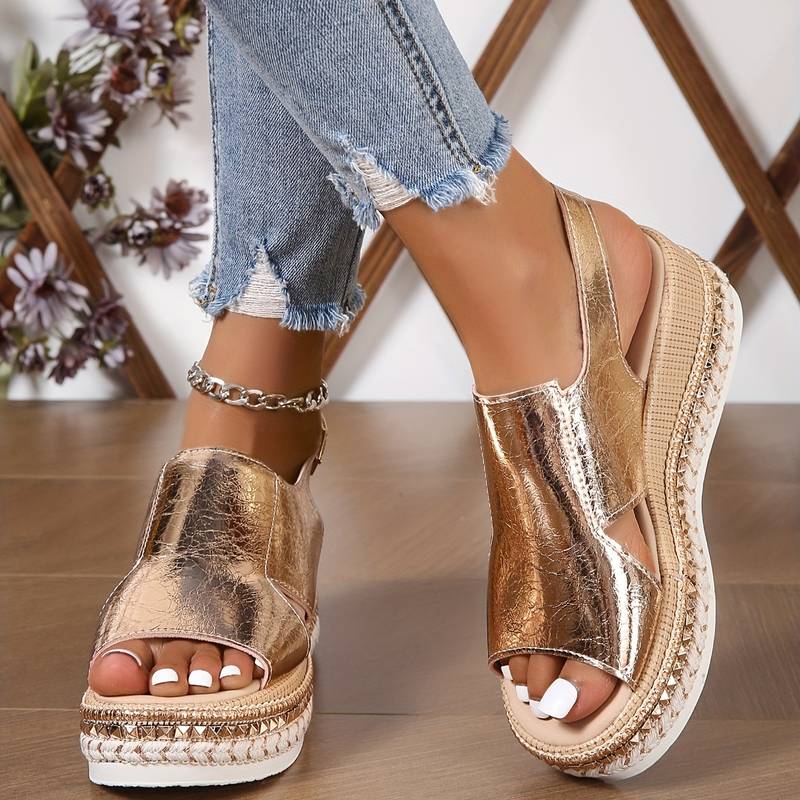 Gold Rhinestone Sole / 12.5